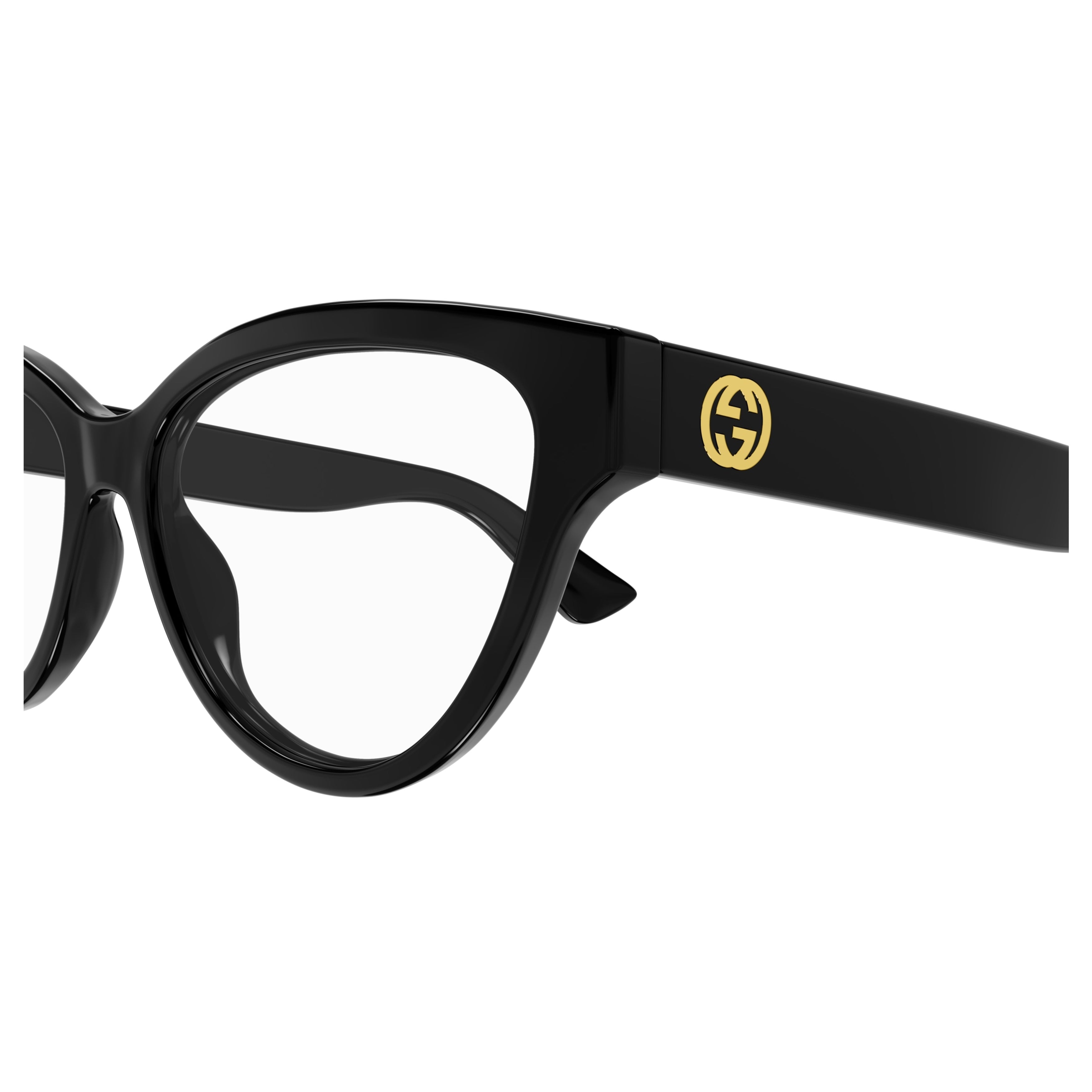 Gg1581o Glossy Black Cat-Eye Eyeglasses