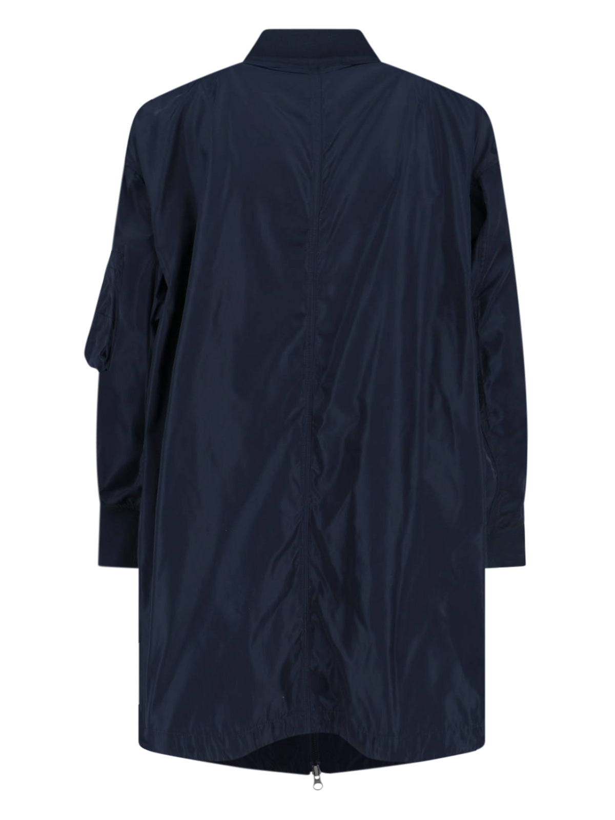 Technical Zip-Up Coat – Navy Blue