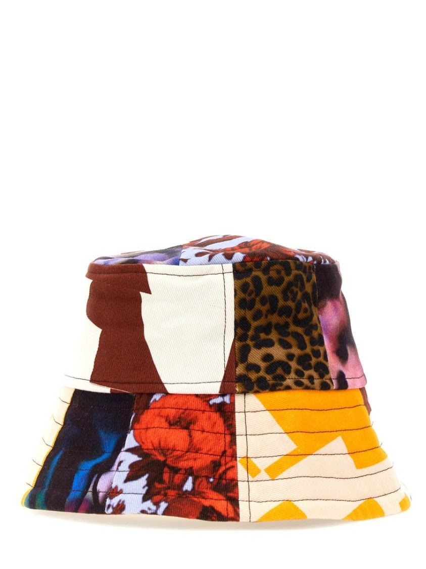 Cotton Bucket Hat With Contrast Stitching Details