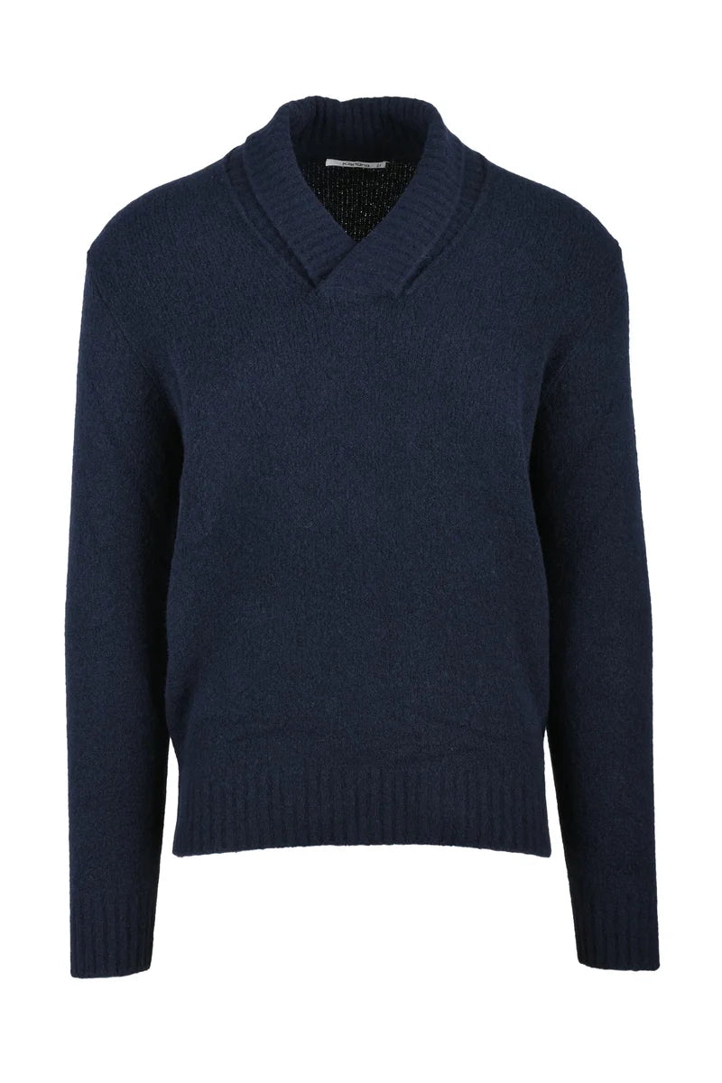 V-Neck Sweater Navy Blue