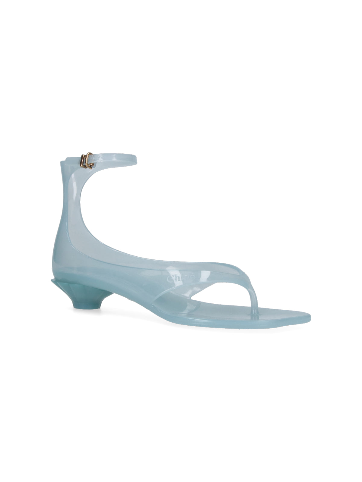 Blue Translucent Jelly Rubber Sandals