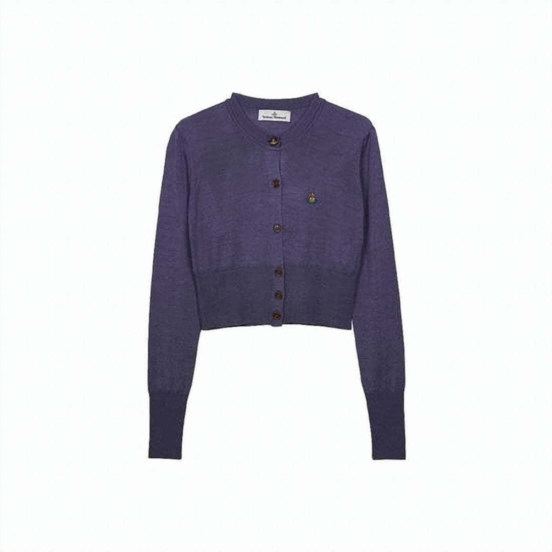Cropped Knit Cardigan with Button-Down Front