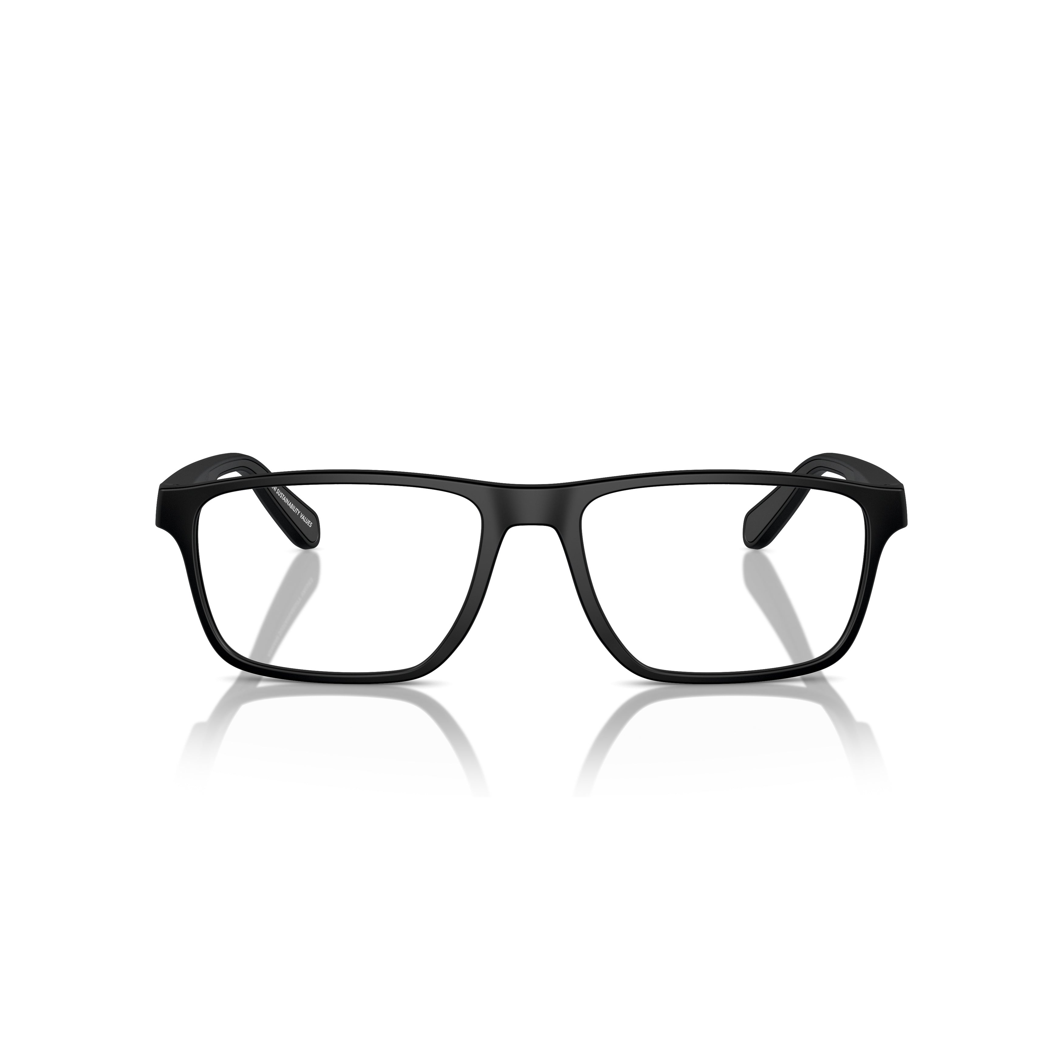 0ea3233 Rectangular Matte Black Eyeglasses with Minimalist Design