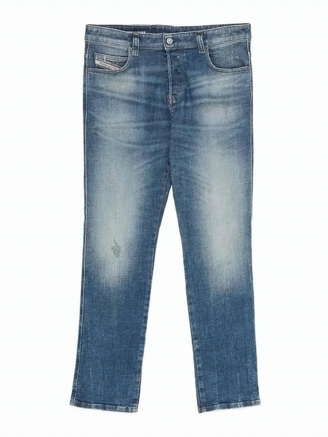 Straight-fit Denim Pants with Faded Wash