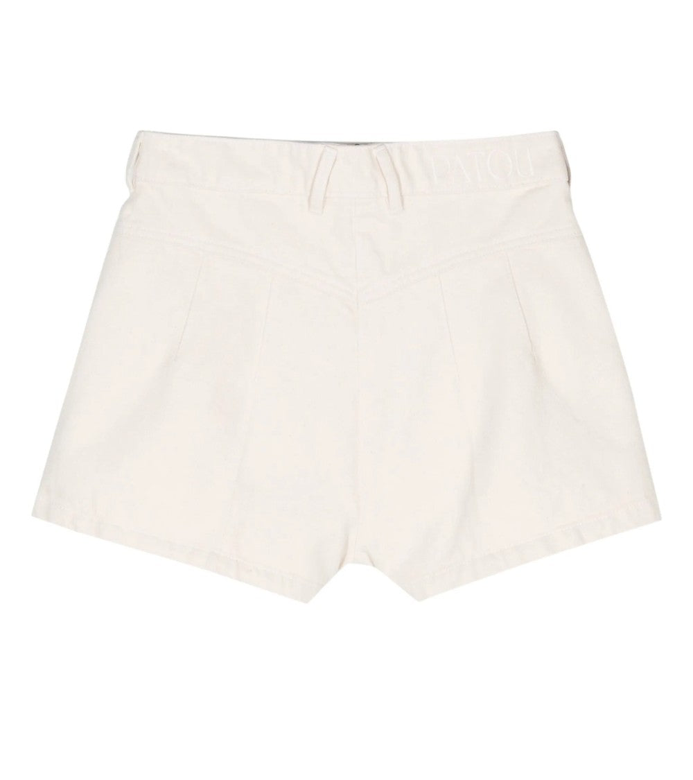 Tailored High-Waist Shorts With Decorative Gold Accents