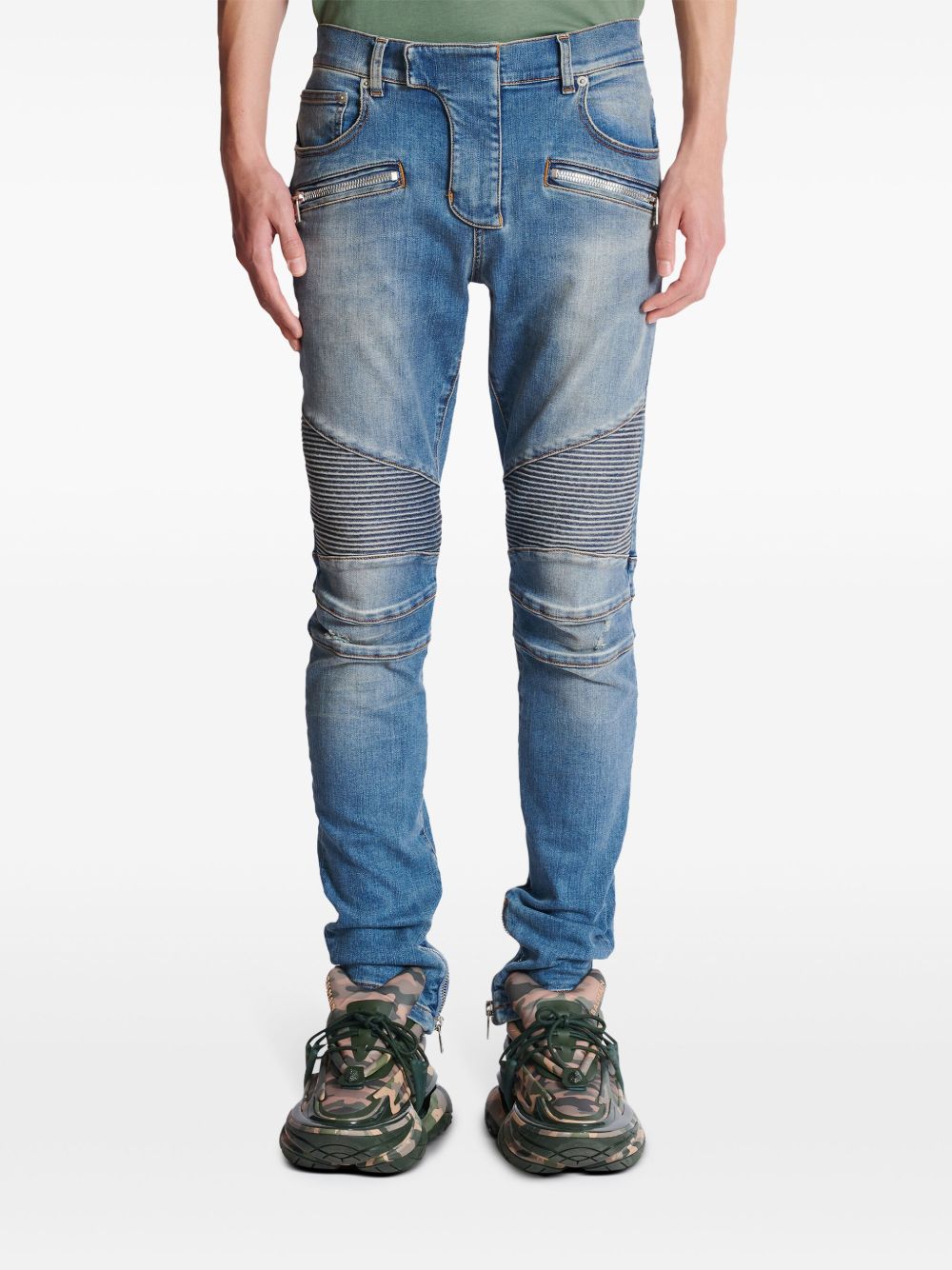 Dżinsowe spodnie slim cut w kolorze indygo
