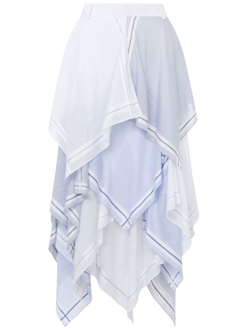 Layered White Midi Skirt