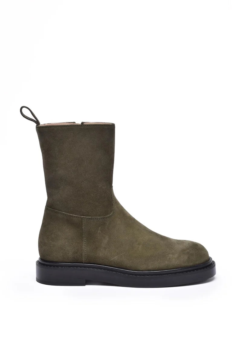 Suede Ankle Boot - Green