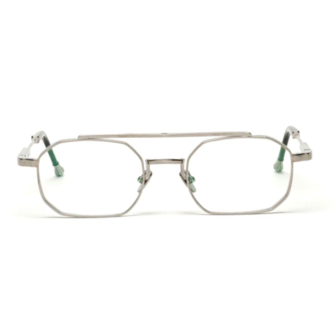 Anthony Sleek Geometric Metal Eyeglasses with Double Bridge Design
