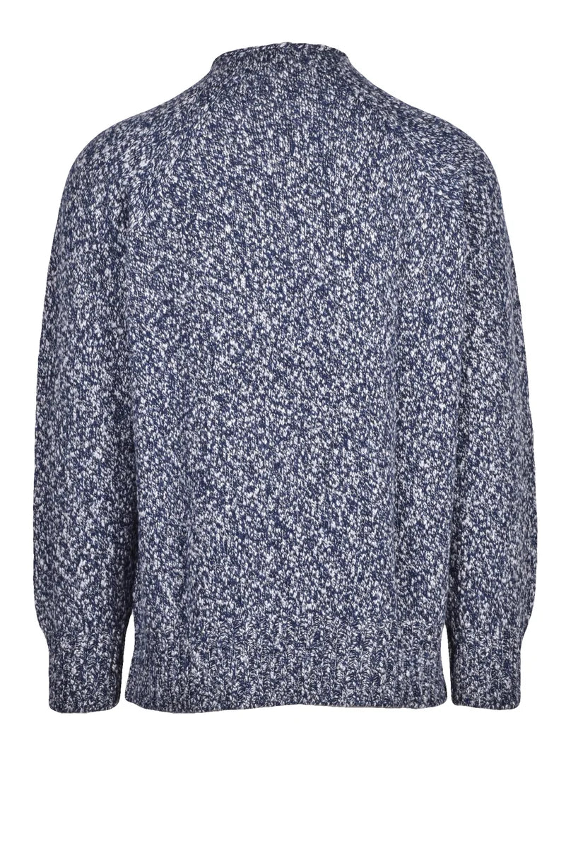 Volcano Neck Sweater - Blue/Grey