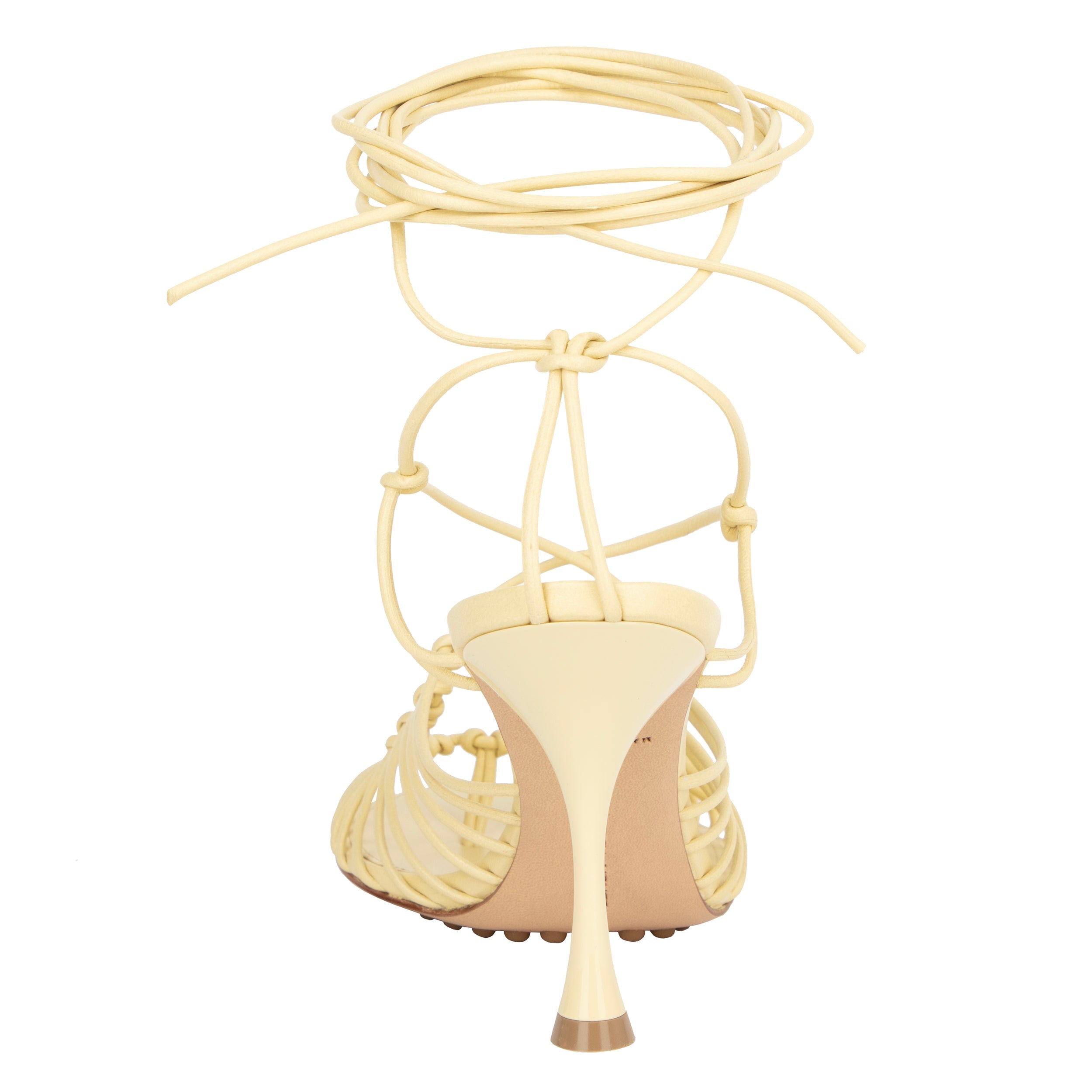 Dot Leather Sandals Beige