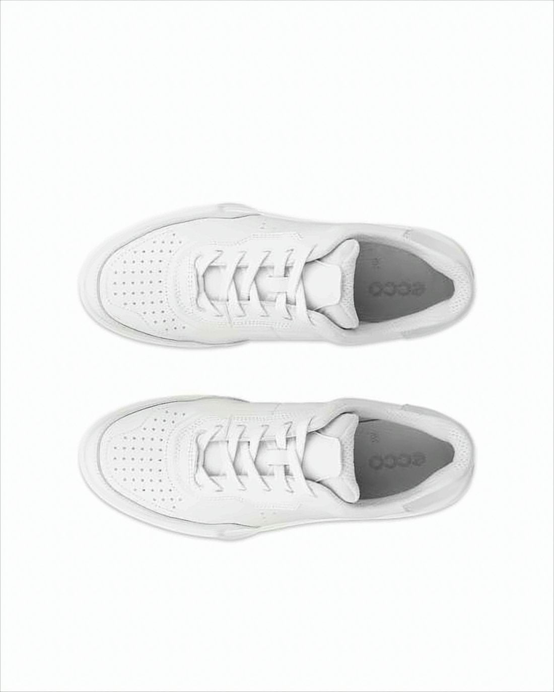 Minimalist White Sneakers with Perforated Detailing