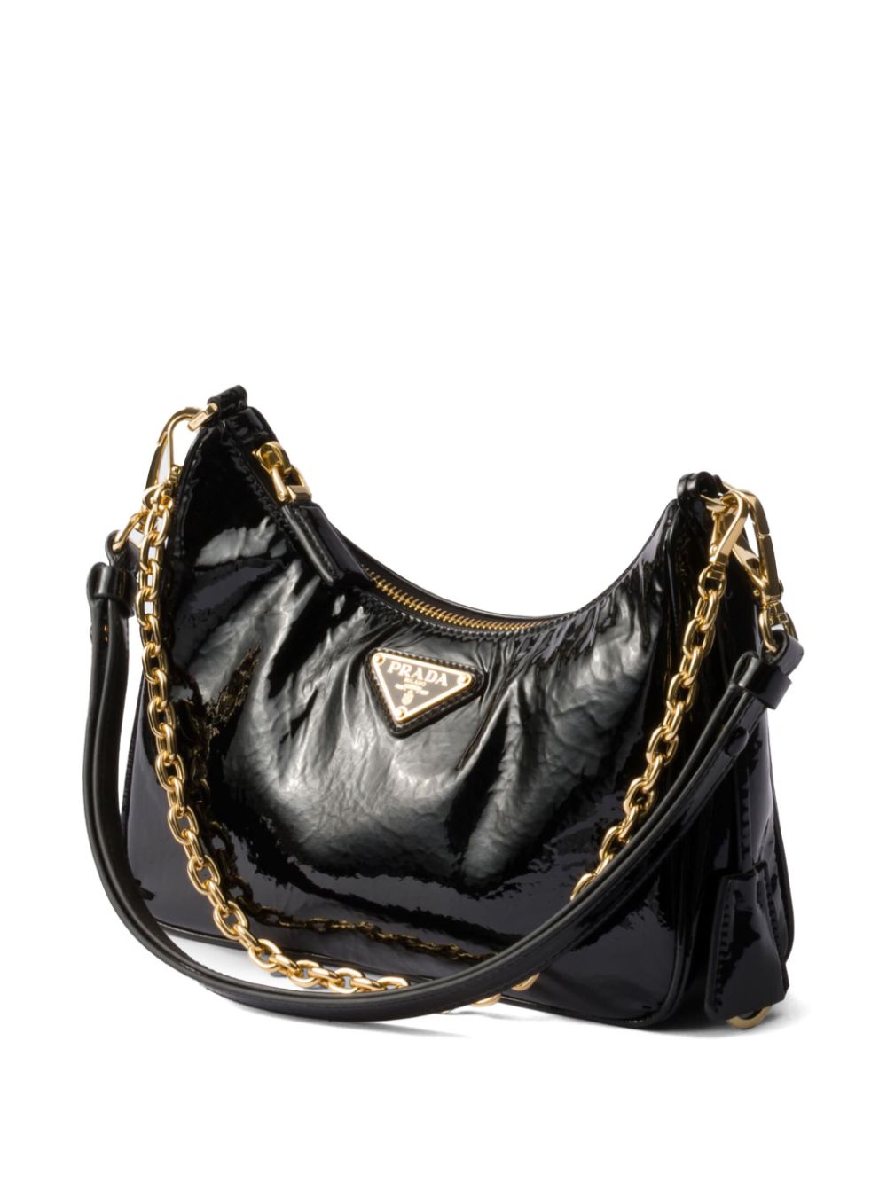 Re-Edition Patent Leather Shoulder Bag