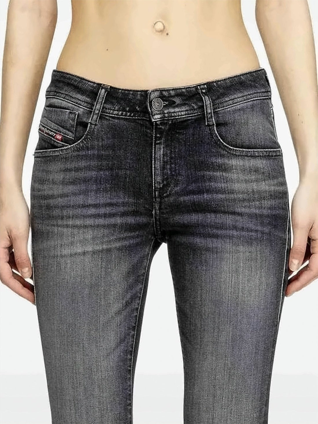 Bootcut Jeans with Faded Black Wash
