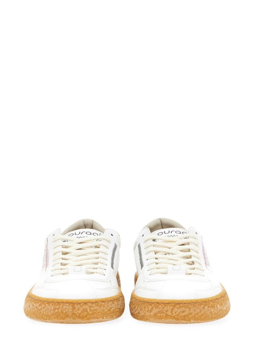 White Sneakers With Textured Details