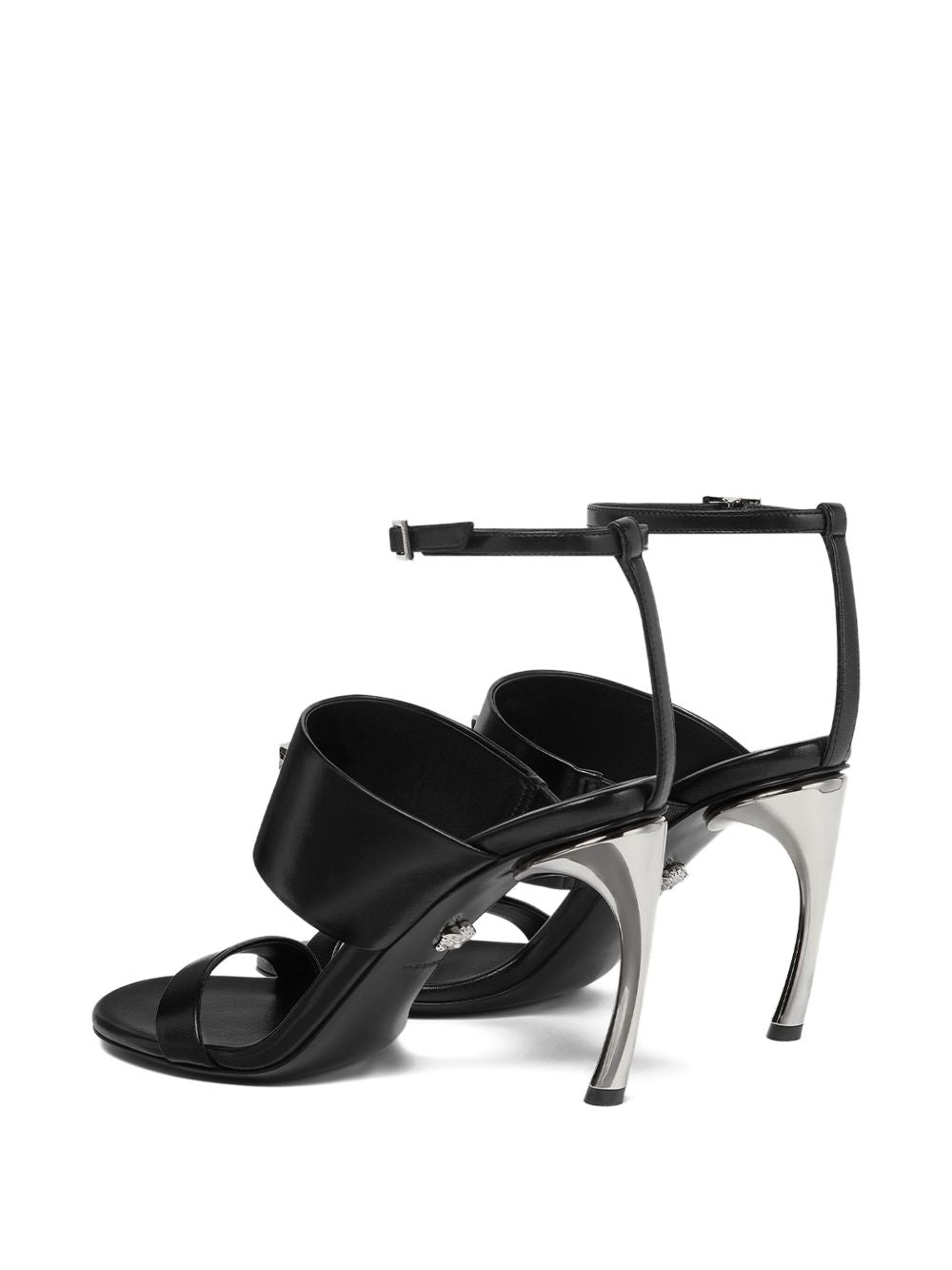 Black Calf Leather Sandals