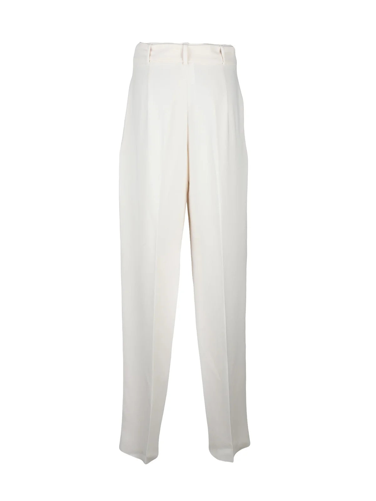 High-Waist Trousers with Pleats and Fluid Drape
