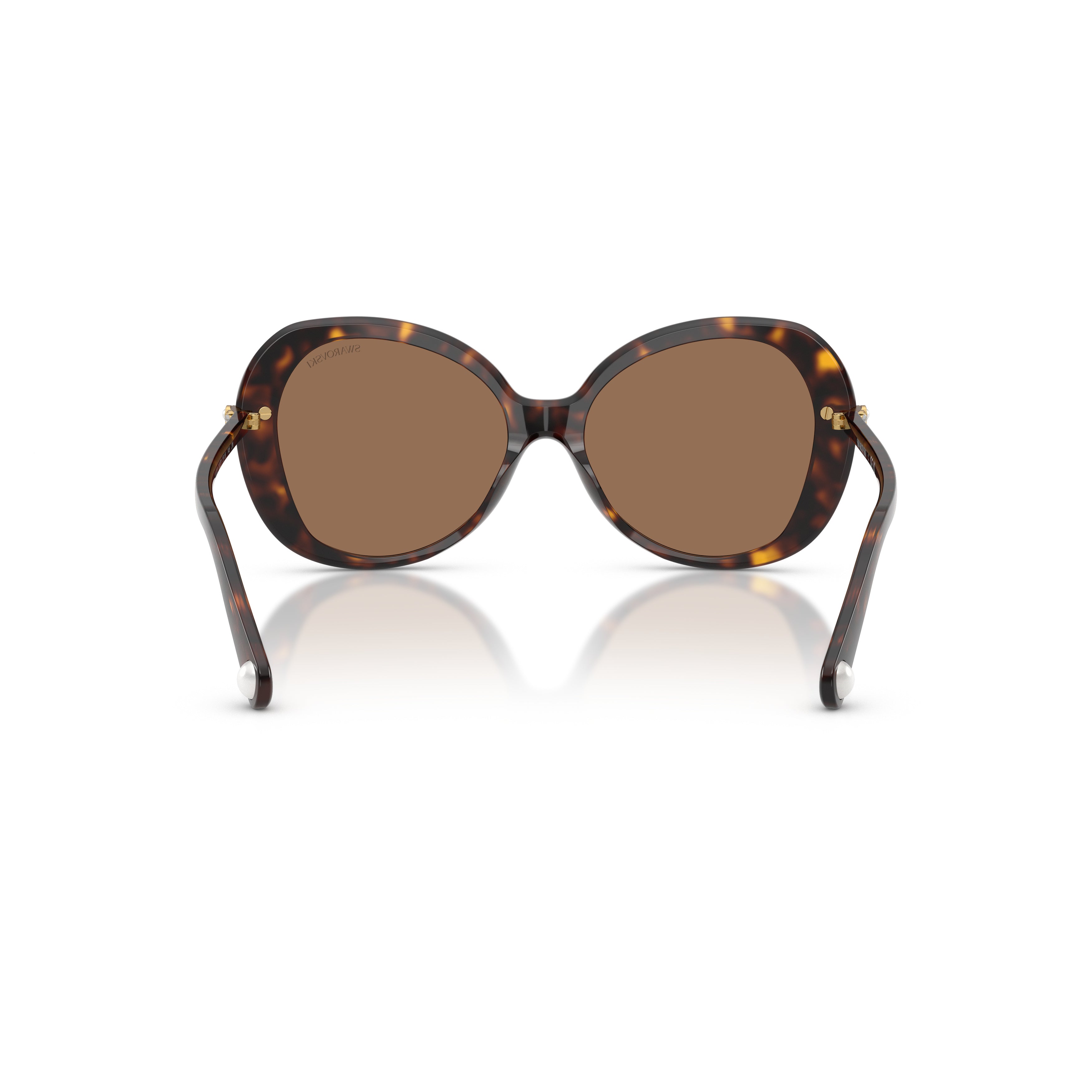 0Sk6059 Oversized Tortoiseshell Sunglasses with Crystal Accents