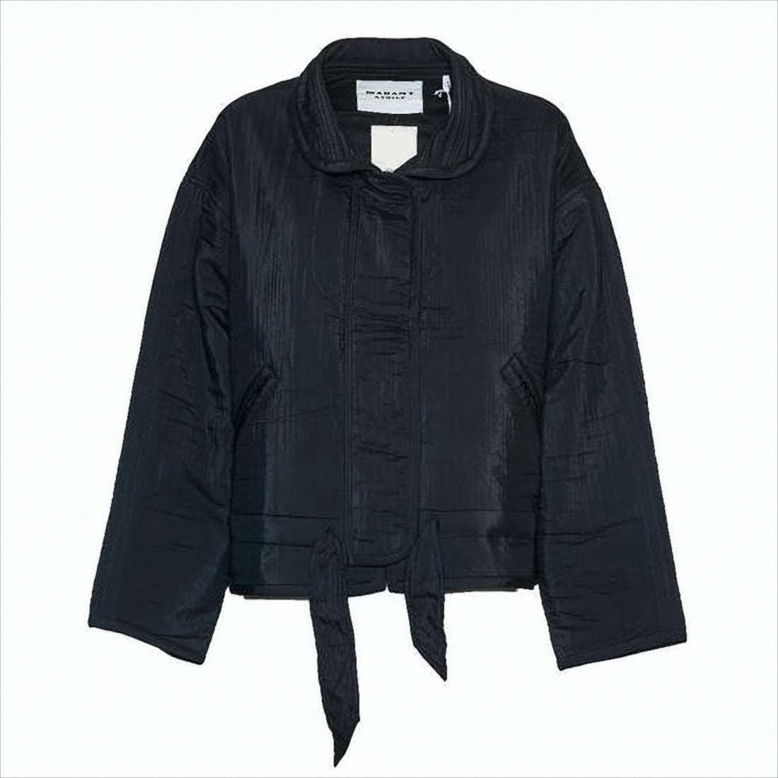 Boxy Textured Jacket with Concealed Fastenings