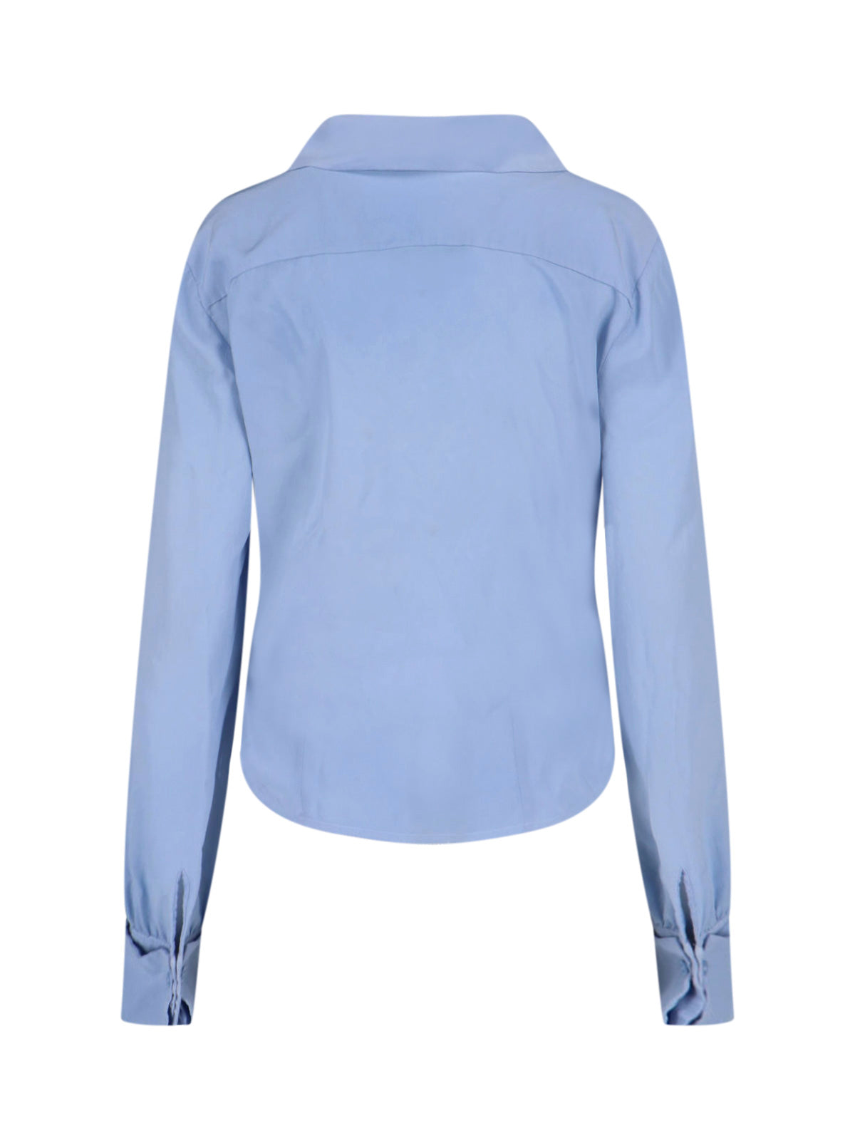 Classic Blue Shirt With Tailored Fit And Button-Down Design