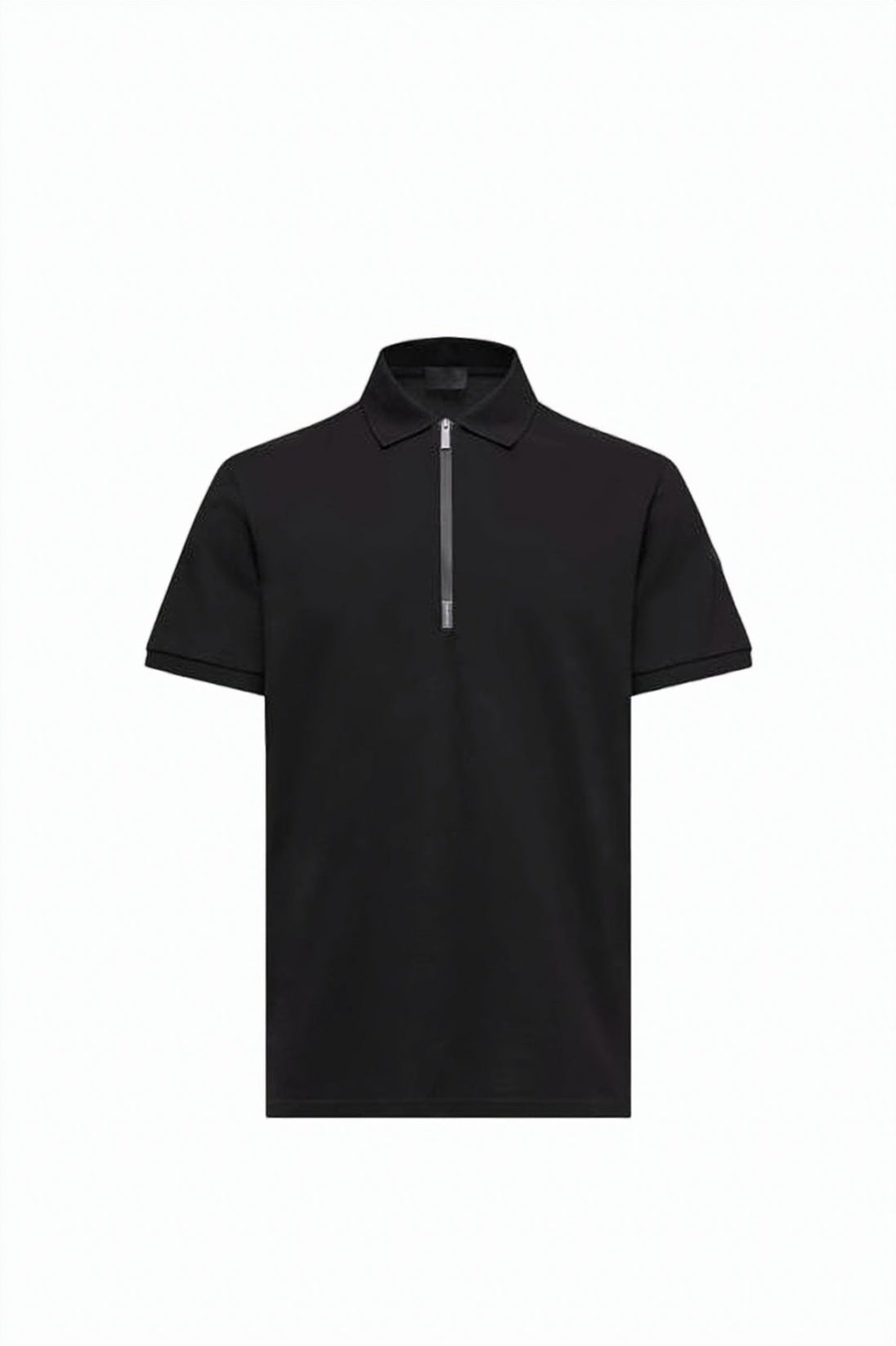Black Polo Shirt with Classic Collar