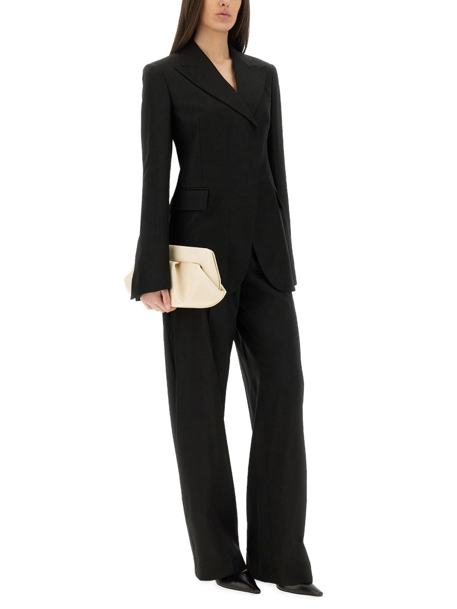 Tailored Black Slim-Fit Jacket With Sharp Lapels