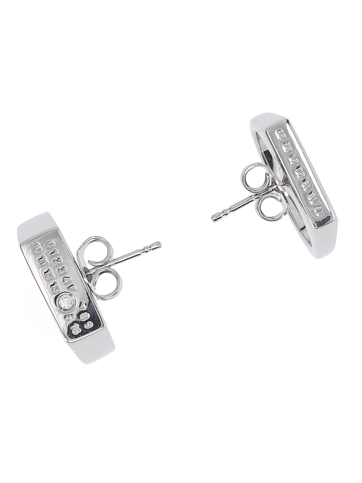 "Numeric" Hoop Earrings – Silver