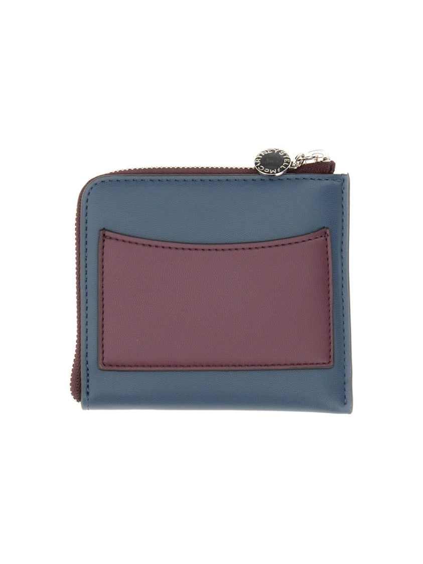 Compact Zipped Wallet With Perforated Logo