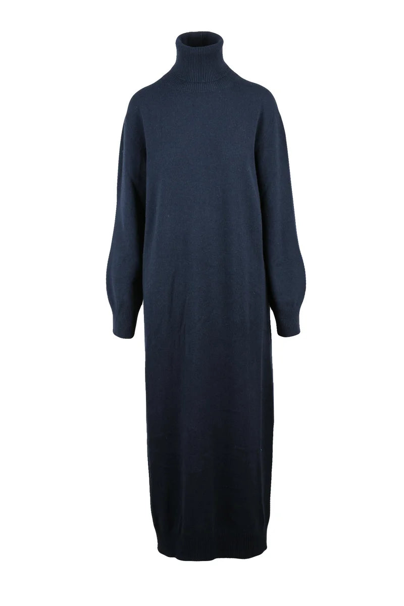 Long Knit Dress - Blue