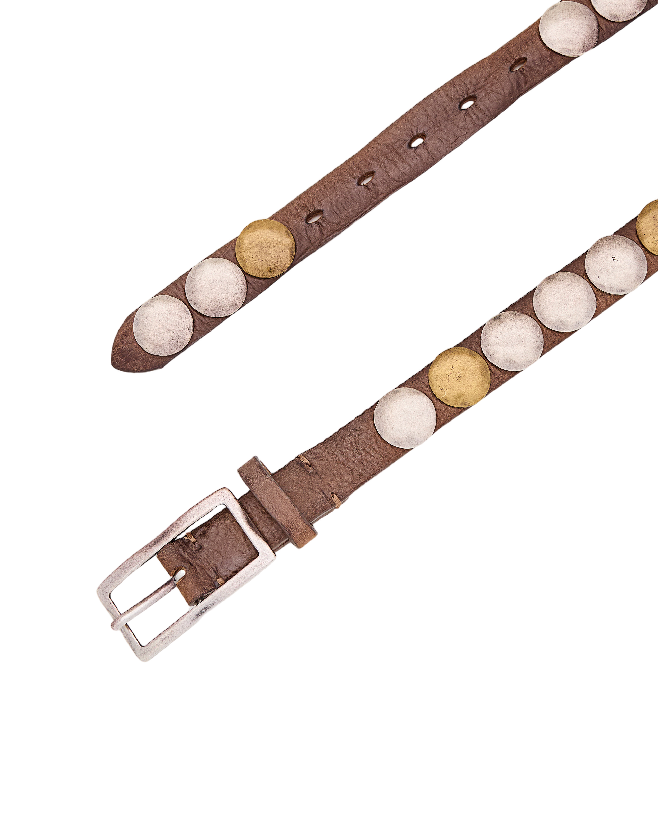 Brown Bahia Belt With Studs