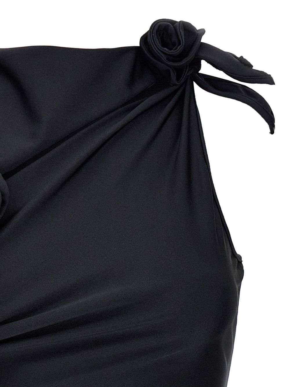 Fitted Mini Dress With Faux-Flower Detailing