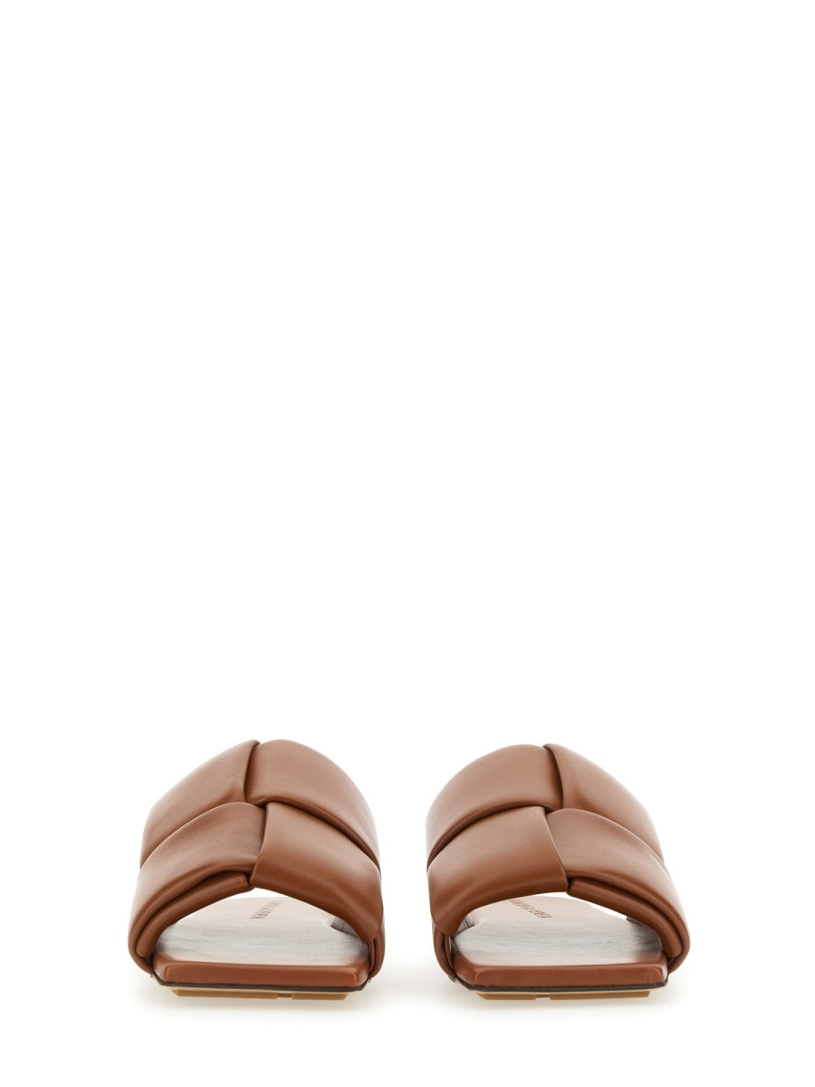 Padded Upper Sandal Mule with Low Heel