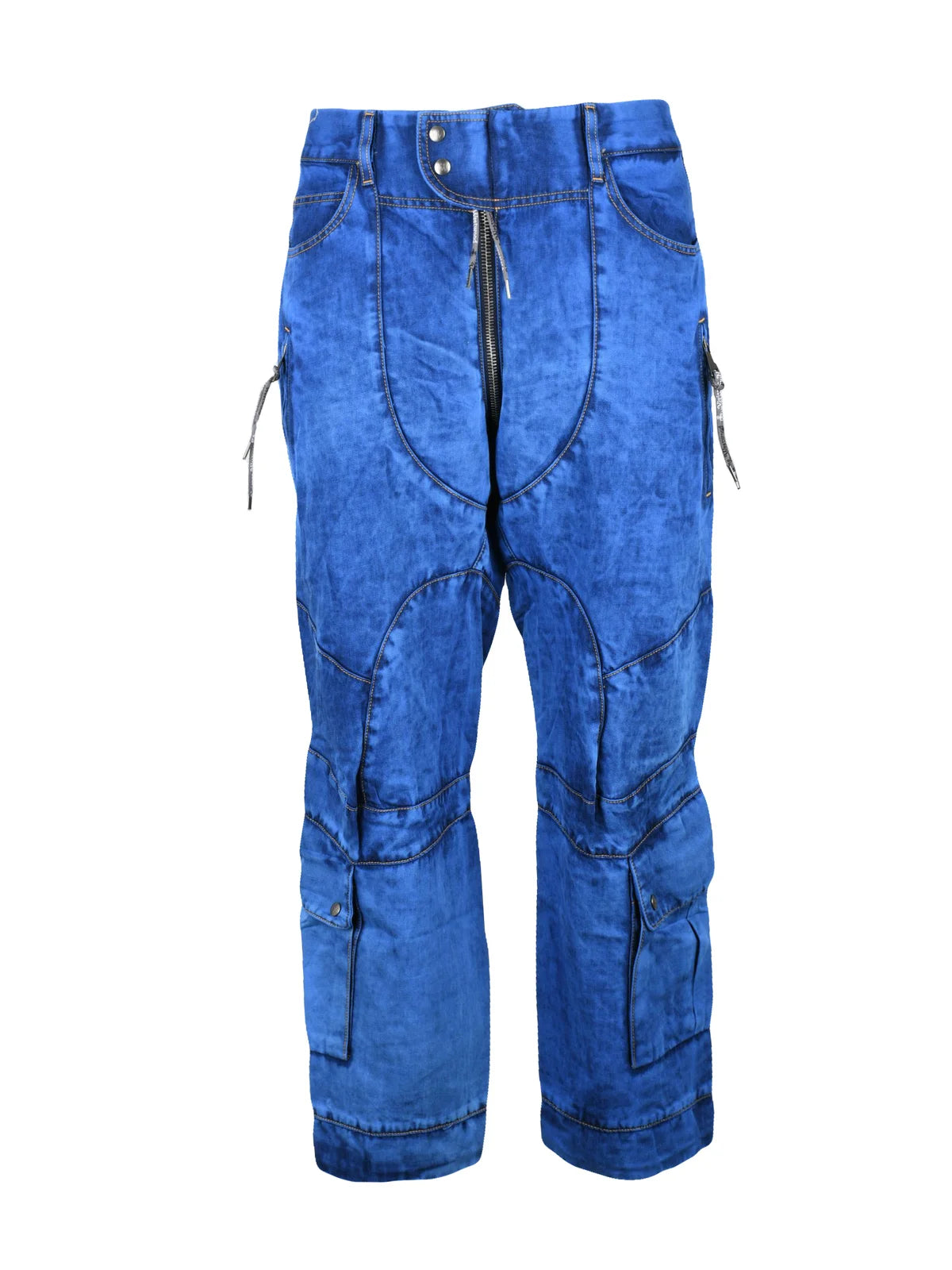 Chap Track Wide Leg Trousers With Adjustable Hem