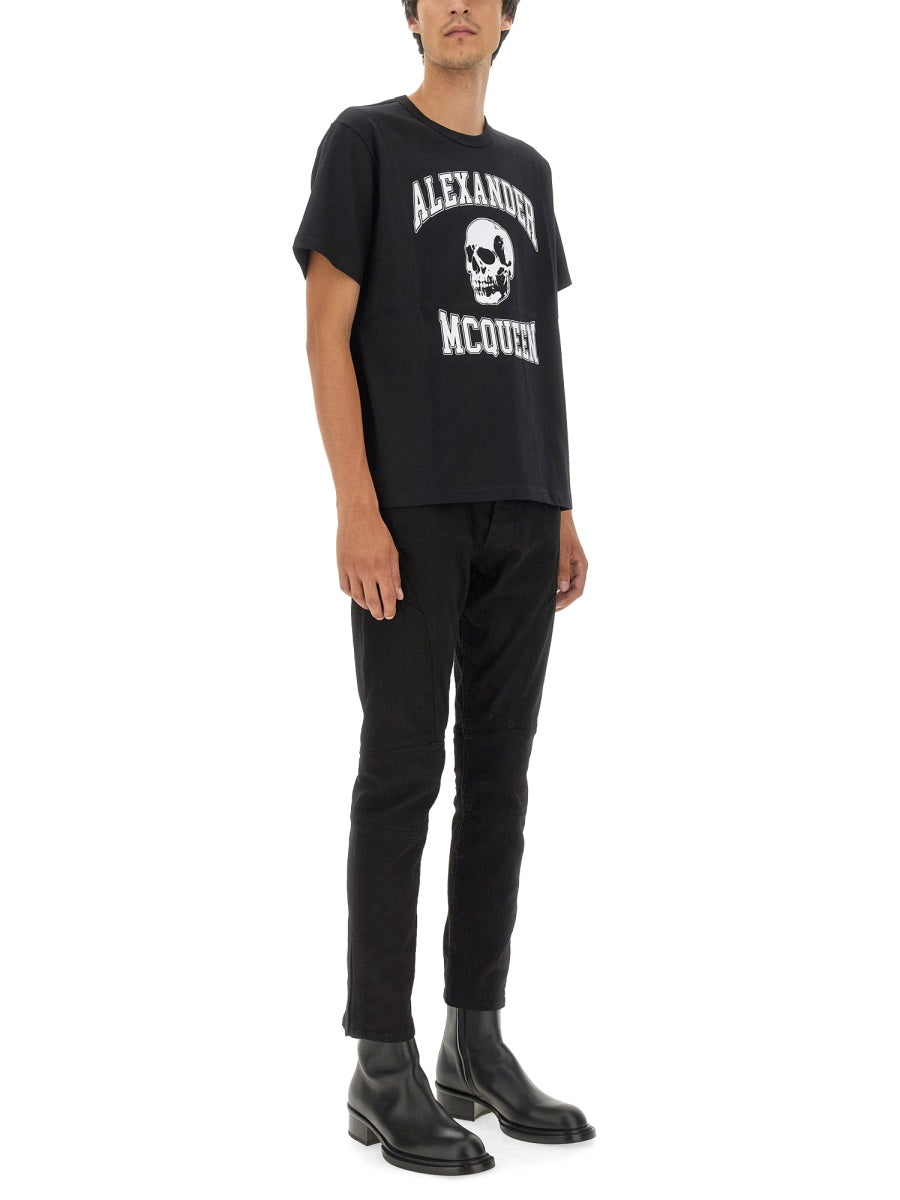 Skull Logo Cotton T-Shirt