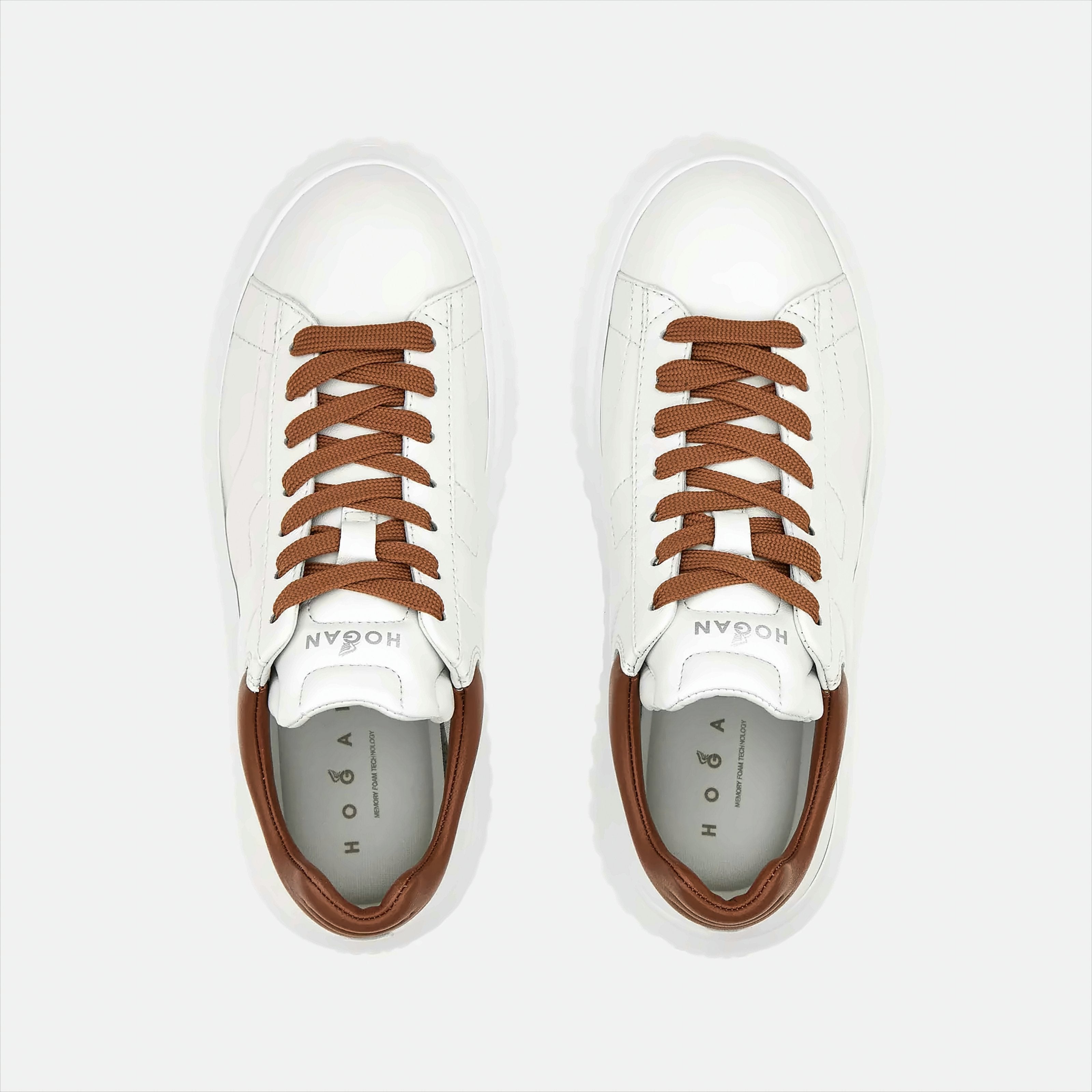 Elegant White Leather Sneakers