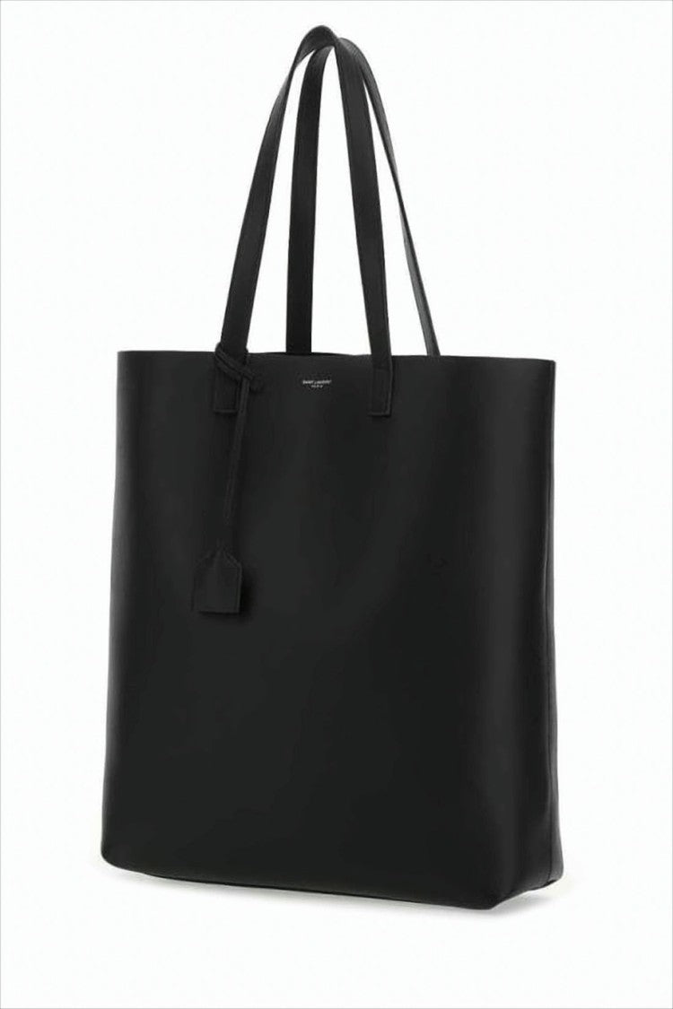 Smooth Calf Leather Tote Bag with Structured Design