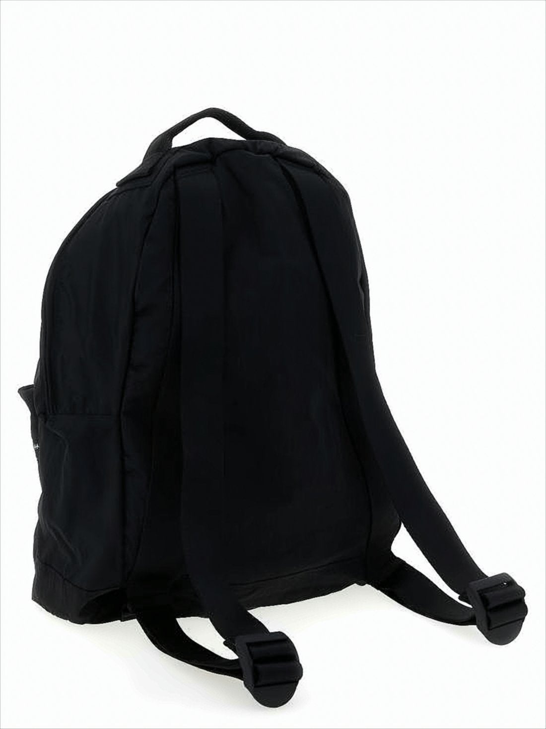 Minimalist Black Polyamide Backpack by Stone Island