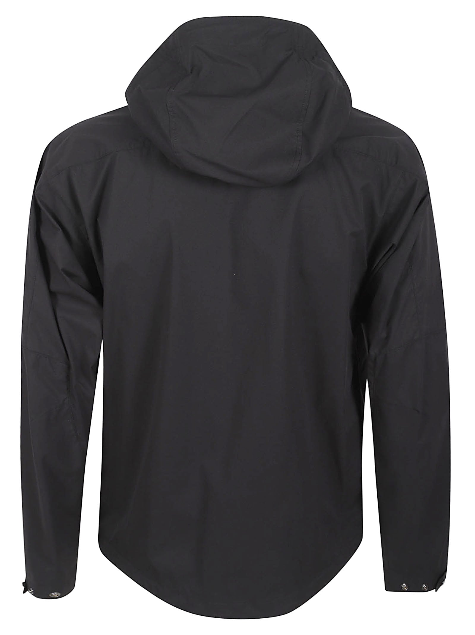 Cropped Black Casual Jacket with Zippered Closure
