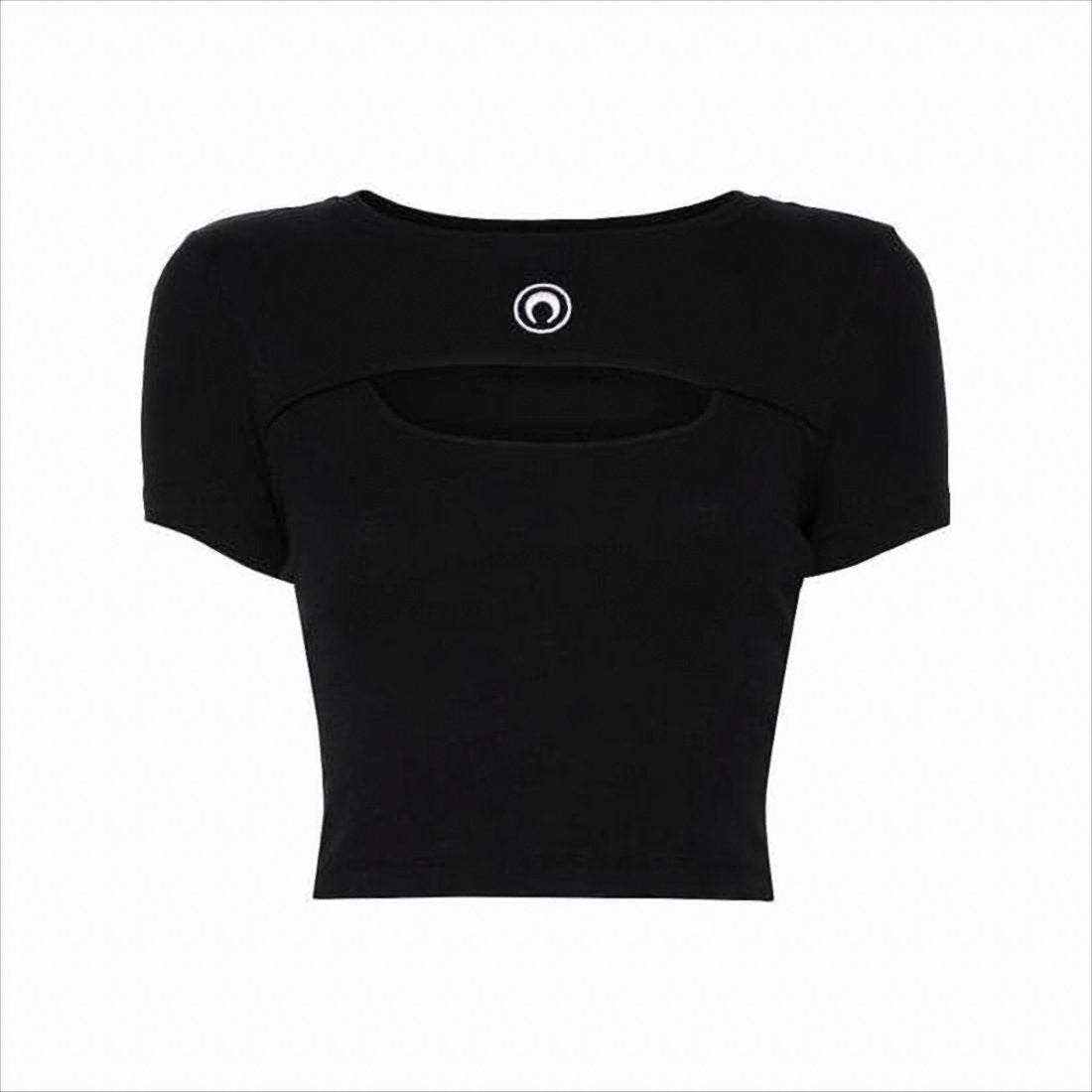 Fitted Crop Top with Unique Cut-Out Detail
