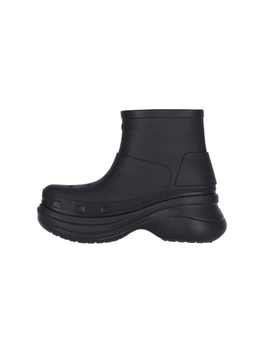 Rubber Ankle Boots – Black