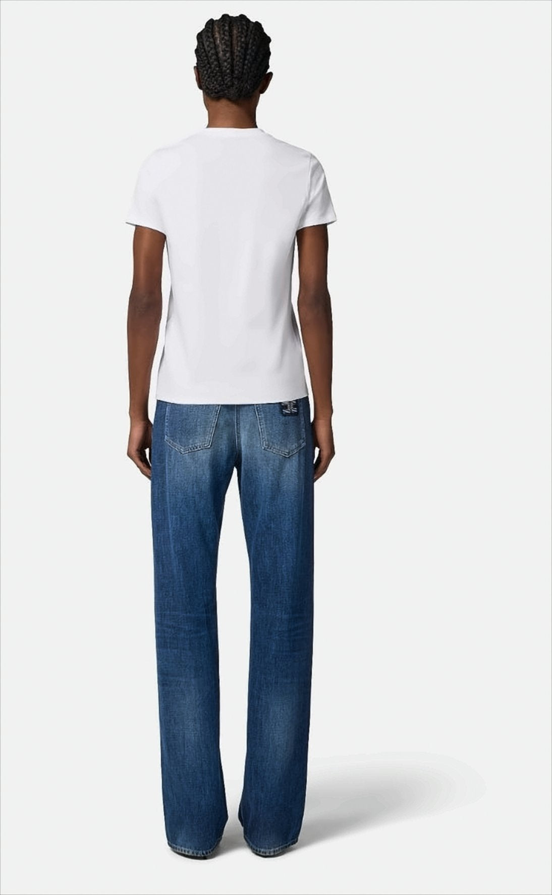 Cotton Jersey T-Shirt With Double Logo Embroidery