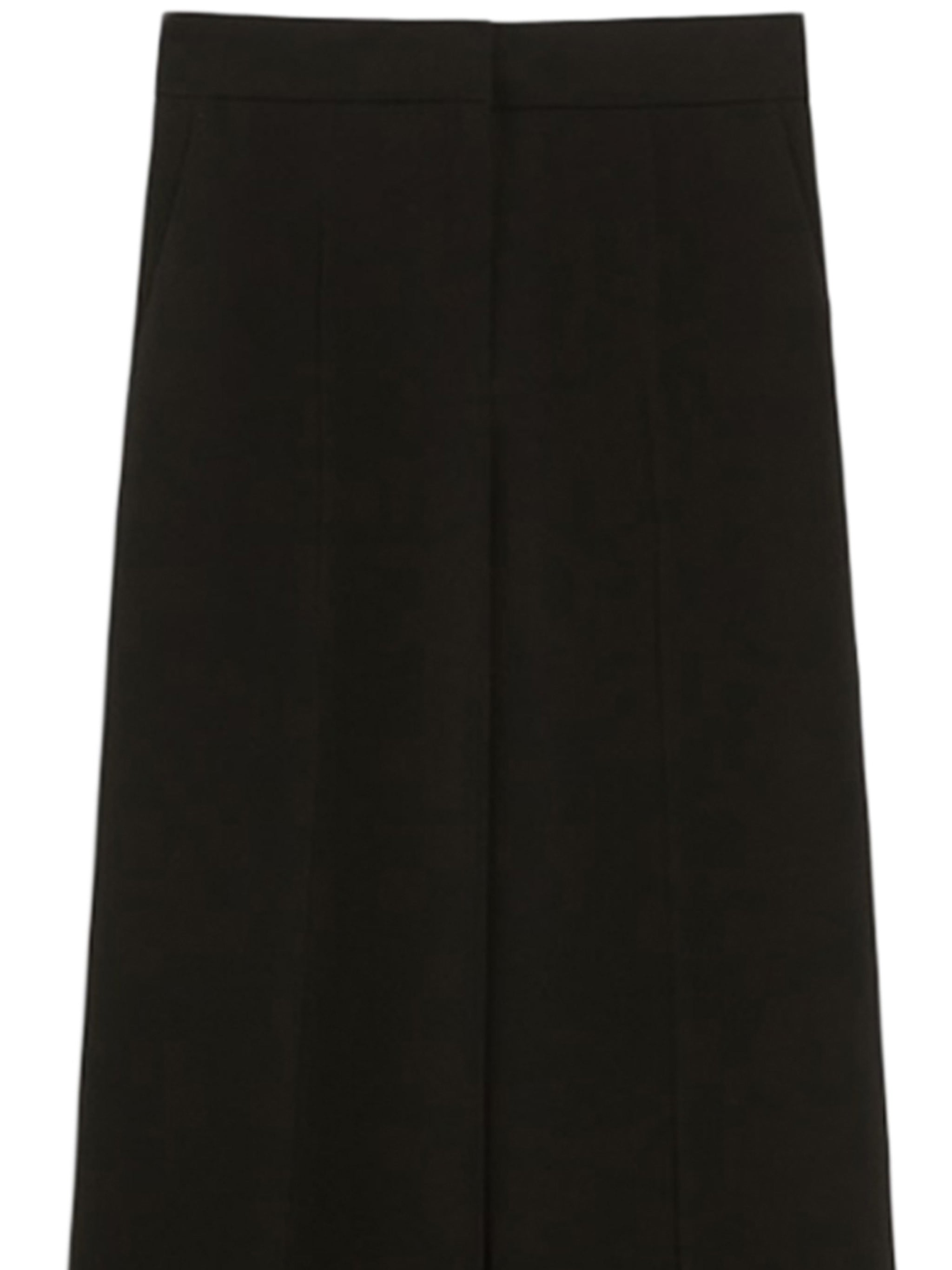 Black Abetone Straight-Leg Cady Pants