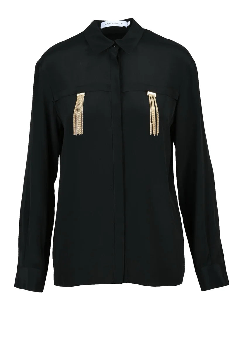 Acetate Silk Shirt - Black