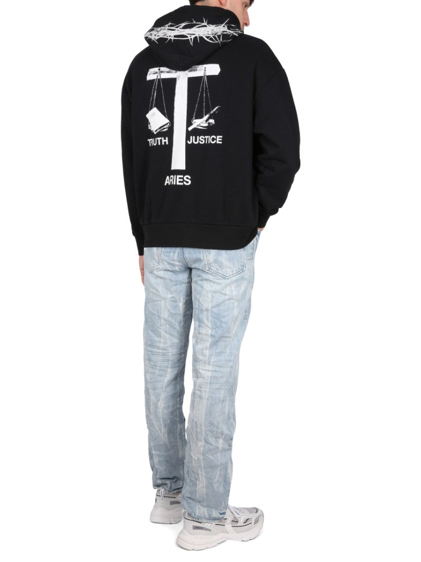 Relaxed-Fit Hoodie With Bold Graphic Design