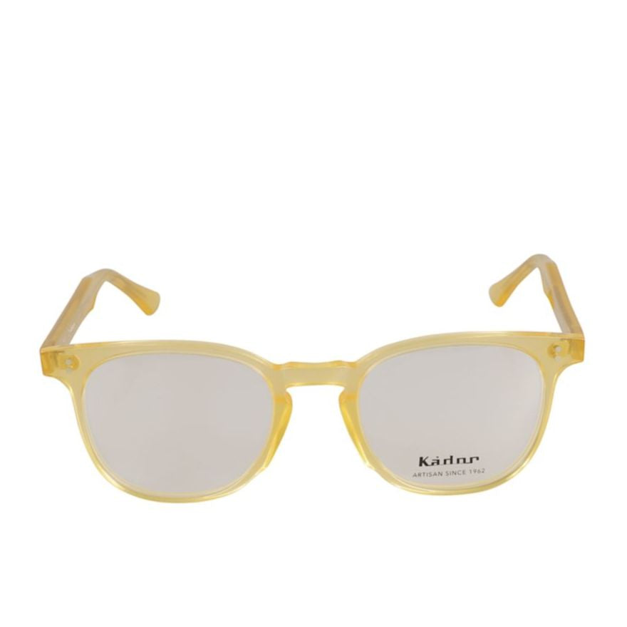 Dante Translucent Yellow Square Frame Eyeglasses