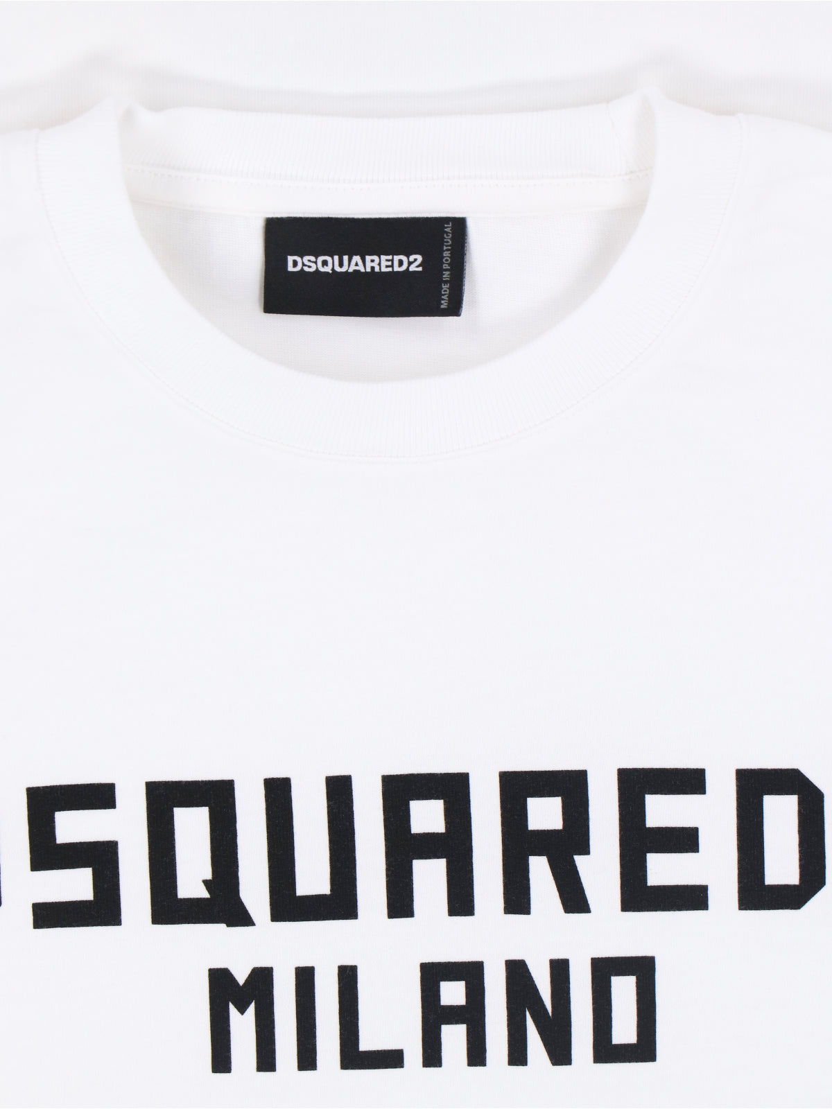 Contrast Logo Cotton T-Shirt with Classic Crew Neckline