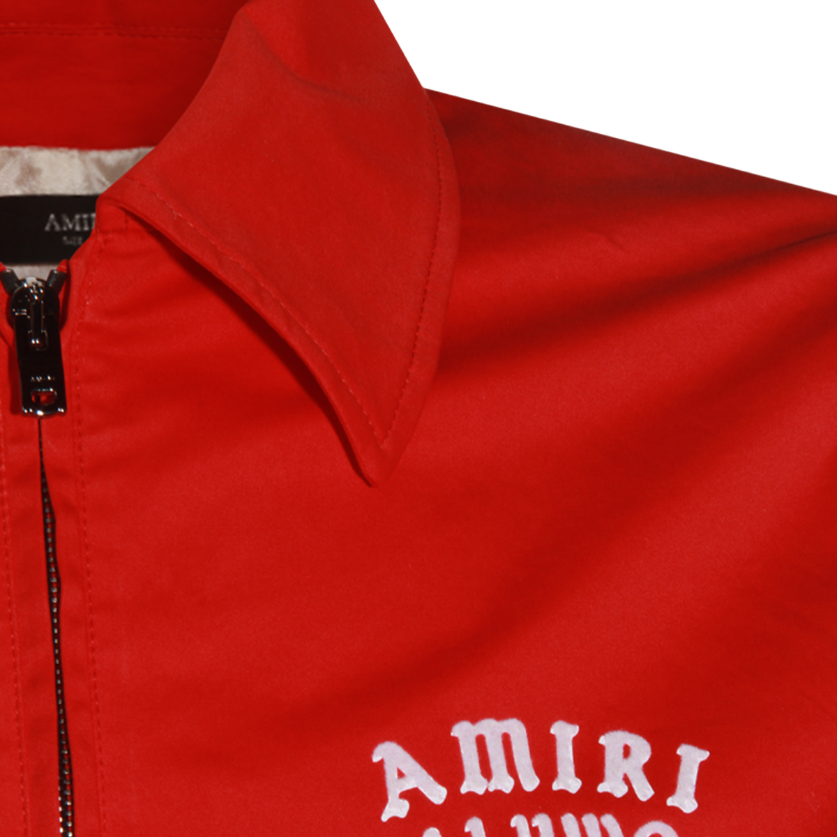 Red Casual Jacket with Embroidered Details
