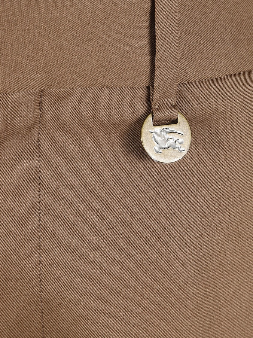 Tailored Brown Cotton Trousers