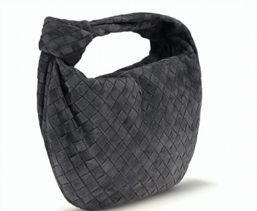 Woven Suede Tote Bag