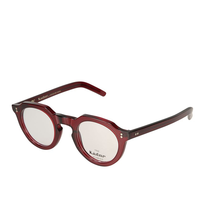Storiko Round Frame Burgundy Eyeglasses with Keyhole Bridge Design